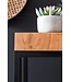 Wohnling bijzettafel 30 x 97 x 30 cm WL5.658 Acacia metalen bijzettafel hoog | Kleine salontafel in industriële stijl | Houten tafel met metalen poten | Abstelltisch Blumentisch Natuurlijk hout Dekotisch