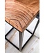 Wohnling bijzettafel 30 x 97 x 30 cm WL5.658 Acacia metalen bijzettafel hoog | Kleine salontafel in industriële stijl | Houten tafel met metalen poten | Abstelltisch Blumentisch Natuurlijk hout Dekotisch