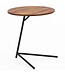 Wohnling bijzettafel WL5.657 40x46x40cm WL5.657 Metalen salontafel van metaal van Sheesham | Industriële stijl Echte houten tafels Woonkamer | Houten tafel Banktafel Metalen poten | Anstellisch Dekotisch Rosewood