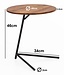 Wohnling bijzettafel WL5.657 40x46x40cm WL5.657 Metalen salontafel van metaal van Sheesham | Industriële stijl Echte houten tafels Woonkamer | Houten tafel Banktafel Metalen poten | Anstellisch Dekotisch Rosewood