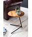 Wohnling bijzettafel WL5.657 40x46x40cm WL5.657 Metalen salontafel van metaal van Sheesham | Industriële stijl Echte houten tafels Woonkamer | Houten tafel Banktafel Metalen poten | Anstellisch Dekotisch Rosewood