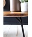 Wohnling bijzettafel WL5.657 40x46x40cm WL5.657 Metalen salontafel van metaal van Sheesham | Industriële stijl Echte houten tafels Woonkamer | Houten tafel Banktafel Metalen poten | Anstellisch Dekotisch Rosewood