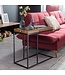 Wohnling tabel WL5.667 sheesham 70x65x34 cm met metalen frame | Ontwerp TV-lade Lade Tafel Woonkamer | Kleine palissander dienblad natuurlijke hout | Abstellisch houten metalen blad