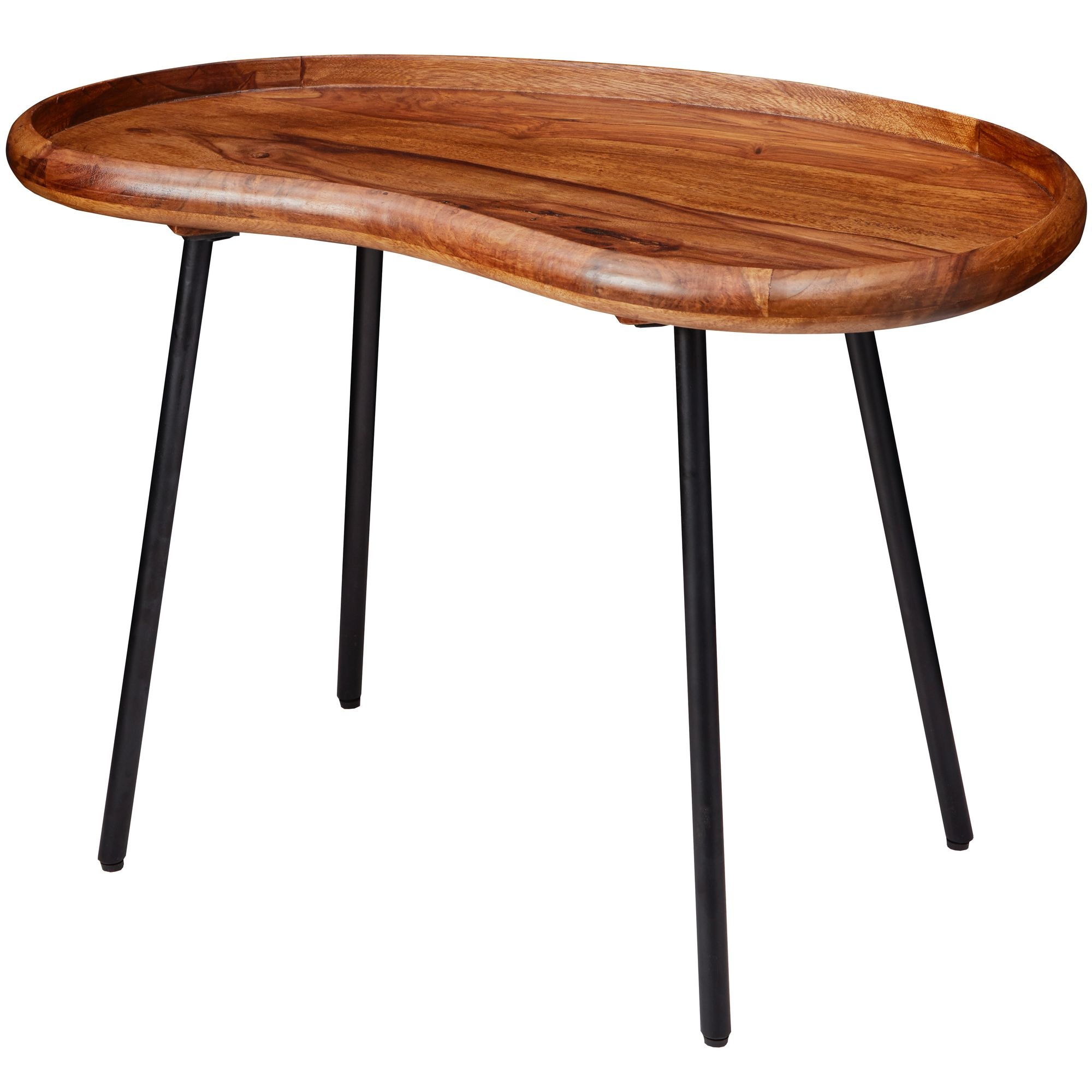 Salontafel sheeshamhout niervorm 71 cm breed