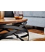 Wohnling salontafel MANUR 60x30x60 cm Sheesham massief houten / metalen salontafel | Design salontafel rond | Kamertafel industrieel bruin | Design houten salontafel massief | Tafel woonkamer