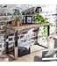 Wohnling consoletafel PRIYA 115x76x46 cm massief hout natuur | Console rustieke woonkamer | Sideboard Gang Gang Smalle | Toilettafel Industriële stijl | Echte houten kaptafel slaapkamer hoog