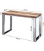 Wohnling consoletafel PRIYA 115x76x46 cm massief hout natuur | Console rustieke woonkamer | Sideboard Gang Gang Smalle | Toilettafel Industriële stijl | Echte houten kaptafel slaapkamer hoog