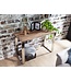 Wohnling consoletafel PRIYA 115x76x46 cm massief hout natuur | Console rustieke woonkamer | Sideboard Gang Gang Smalle | Toilettafel Industriële stijl | Echte houten kaptafel slaapkamer hoog
