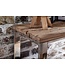 Wohnling consoletafel PRIYA 115x76x46 cm massief hout natuur | Console rustieke woonkamer | Sideboard Gang Gang Smalle | Toilettafel Industriële stijl | Echte houten kaptafel slaapkamer hoog