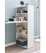 Wohnling bureau WL5.692 met legbord 120 x 120 x 53 cm wit mat hout Modern | Opbergvakken op bureauplank PC-tafel | Computerbureau met plank | Wit designtafelbureau met opbergruimte