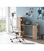 Wohnling bureau WL5.693 met legbord 120 x 120 x 53 cm Sonoma hout Modern | Opbergvakken op bureauplank PC-tafel | Computerbureau met plank | Ontwerptafelbureau met opslag