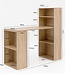 Wohnling bureau WL5.693 met legbord 120 x 120 x 53 cm Sonoma hout Modern | Opbergvakken op bureauplank PC-tafel | Computerbureau met plank | Ontwerptafelbureau met opslag