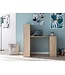 Wohnling bureau WL5.693 met legbord 120 x 120 x 53 cm Sonoma hout Modern | Opbergvakken op bureauplank PC-tafel | Computerbureau met plank | Ontwerptafelbureau met opslag