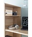 Wohnling bureau WL5.693 met legbord 120 x 120 x 53 cm Sonoma hout Modern | Opbergvakken op bureauplank PC-tafel | Computerbureau met plank | Ontwerptafelbureau met opslag