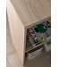 Wohnling bureau WL5.693 met legbord 120 x 120 x 53 cm Sonoma hout Modern | Opbergvakken op bureauplank PC-tafel | Computerbureau met plank | Ontwerptafelbureau met opslag