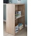 Wohnling bureau WL5.693 met legbord 120 x 120 x 53 cm Sonoma hout Modern | Opbergvakken op bureauplank PC-tafel | Computerbureau met plank | Ontwerptafelbureau met opslag