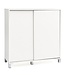 Wohnling Schoenenkast WL5.712 Hout Wit 100x108x37,5 cm Hoge Plank, Design Schoenenrek Groot 20 Paar Schoenen Schoenenrek Hal, Schoenopberger Ruimtebesparend, Schoenenplank Gangmeubel Modern XXL