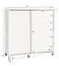 Wohnling Schoenenkast WL5.712 Hout Wit 100x108x37,5 cm Hoge Plank, Design Schoenenrek Groot 20 Paar Schoenen Schoenenrek Hal, Schoenopberger Ruimtebesparend, Schoenenplank Gangmeubel Modern XXL