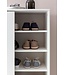 Wohnling Schoenenkast WL5.712 Hout Wit 100x108x37,5 cm Hoge Plank, Design Schoenenrek Groot 20 Paar Schoenen Schoenenrek Hal, Schoenopberger Ruimtebesparend, Schoenenplank Gangmeubel Modern XXL