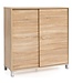 Wohnling Schoenenkast WL5.713 Hout Sonoma 100x108x37,5 cm Hoge Plank, Design Schoenrek Groot 20 Paar Schoenen Schoenenrek Hal, Schoenopberger Ruimtebesparend, Schoenenplank Gangmeubel Modern XXL