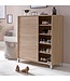 Wohnling Schoenenkast WL5.713 Hout Sonoma 100x108x37,5 cm Hoge Plank, Design Schoenrek Groot 20 Paar Schoenen Schoenenrek Hal, Schoenopberger Ruimtebesparend, Schoenenplank Gangmeubel Modern XXL