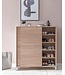 Wohnling Schoenenkast WL5.713 Hout Sonoma 100x108x37,5 cm Hoge Plank, Design Schoenrek Groot 20 Paar Schoenen Schoenenrek Hal, Schoenopberger Ruimtebesparend, Schoenenplank Gangmeubel Modern XXL