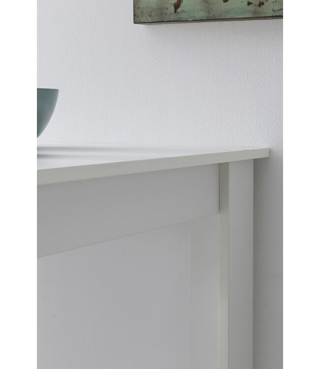 Wohnling Bartafel WL5.732 Wit 120 x 107,5 x 60 cm Staande tafel Hout Keukenbartafel, Bartafel met geïntegreerd rek, Bar-Bistrotafel Keuken Rechthoekig, Party-toonbank Houten tafel, Wandtafel Minibar