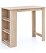 Wohnling Bartafel Sonoma 120x107,5x60 cm Staande tafel Hout Keukenbartafel, Bartafel met geïntegreerd rek, Bar-bistrotafel, Party-balie