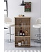 Wohnling Bartafel Sonoma 120x107,5x60 cm Staande tafel Hout Keukenbartafel, Bartafel met geïntegreerd rek, Bar-bistrotafel, Party-balie