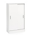 Wohnling archiefkast WL5.817 hout 60 x 107,5 x 28,5 cm wit | Multifunctionele kast ontwerpen | Kantoor kast Modern | Ladenkast Halmeubels | Dressoir op de gang Kleine opbergkast