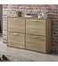 Wohnling WL5.828 Modern 120 x 81 x 24 cm Houten schoenenrek Sonoma 4 vakken | Schoenenkast bovenkast met plank | Ontwerp schoenkantelaar schoenenopslag Gangkist voor schoenen hoog