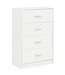Wohnling Design dressoir WL5.864 Wit Hoogglans 60x90x30 cm Dressoir Hout Modern | Smalle laden ladekast Eetkamer | Kleine kast voor alle doeleinden. Linnen slaapkamer op de borst