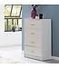 Wohnling Design dressoir WL5.864 Wit Hoogglans 60x90x30 cm Dressoir Hout Modern | Smalle laden ladekast Eetkamer | Kleine kast voor alle doeleinden. Linnen slaapkamer op de borst