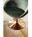 Wohnling stoel SARIN fluwelen groen / goud 70x79x70 cm design bureaustoel | Clubstoel gestoffeerde stoel met armleuning | Bureaustoel Cocktailsessel Lounge | Bar stoel Bezoekersstoel | Fauteuil met stoffen bekleding