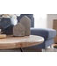 Wohnling Salontafel 60x39,5x60 cm Acacia Massief Hout / Metaal Sofatafel, Design Woonkamertafel Rond, Koffietafel Massief, Kleine Tafel Woonkamer