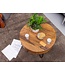 Wohnling Salontafel Sheesham Massief Hout / Metaal 60x44,5x60 cm Tafel Woonkamer, Design Bijzettafel met Lades, Kleine Ronde Woonkamertafel Bruin