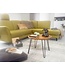 Wohnling salontafel Sheesham massief hout 60x45x60 cm woonkamer tafel rond | Banktafel met haarspeldpoten Salontafel van hout en metaal