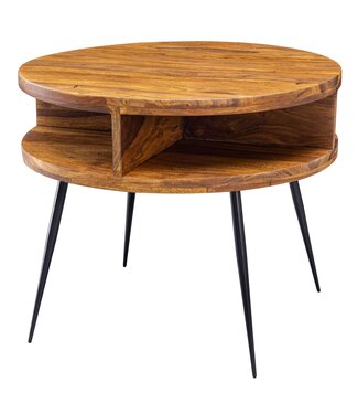 Wohnling Salontafel sheeshamhout zwart 60 cm - WL5.962
