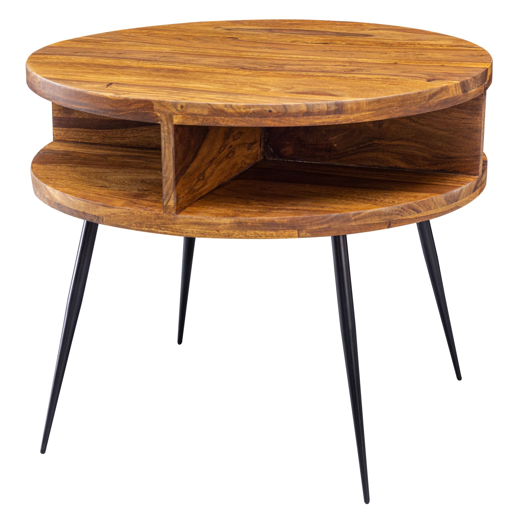 Salontafel sheeshamhout zwart 60 cm