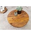 Wohnling salontafel 60x30x60 cm Sheesham massief houten salontafel | Design woonkamer tafel rond | Salontafel bruin | Tafel woonkamer