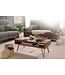 Wohnling salontafel 100x40x50 cm Sheesham massief houten / metalen salontafel | Design salontafel rechthoekig Massieve salontafel | Grote tafel woonkamer