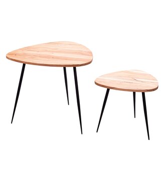 Wohnling Bijzettafelset acaciahout 60 cm - WL5.977