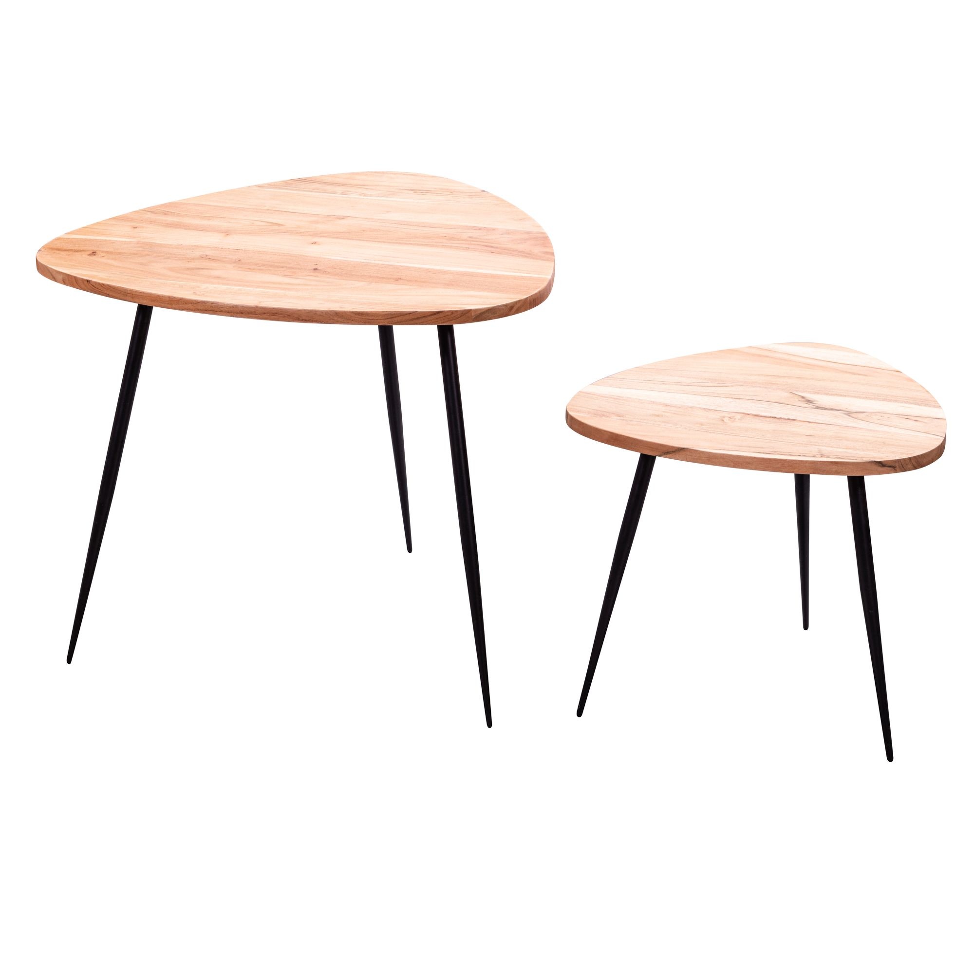 Bijzettafelset acaciahout 60 cm