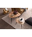 Wohnling set van 2 nesttafels acacia massief houten / metalen salontafel klein | Design bijzettafel set van twee houten tafels Woonkamer tafel tafel metalen frame