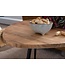 Wohnling set van 2 nesttafels acacia massief houten / metalen salontafel klein | Design bijzettafel set van twee houten tafels Woonkamer tafel tafel metalen frame
