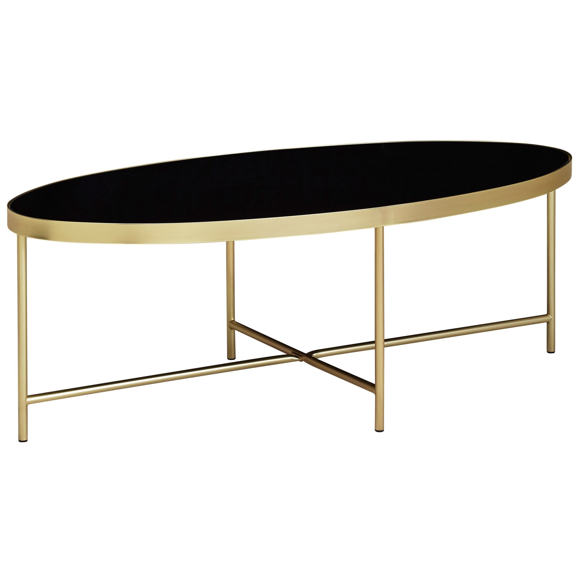 Salontafel glas zwart 110 cm