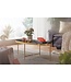 Wohnling design salontafel glas zwart - ovaal 110 x 56 cm met goud metaal  | Grote woonkamer tafel Lounge tafel glazen tafel