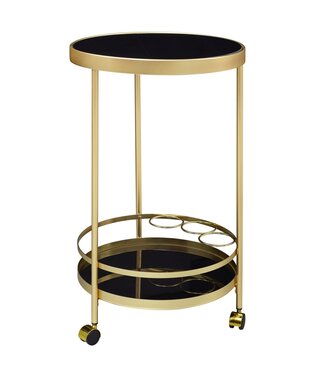 Wohnling Serveerwagen glas zwart 45 cm - WL6.000