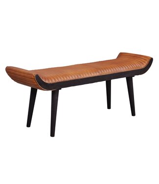 Wohnling Bank leer bruin 125 cm breed - WL6.014