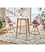 Wohnling tafel 60x110x60 cm wit vierkant | Bartafel voor 4 personen | Moderne tafel voor bar | Design partytafel hout | Scandinavisch eiken hoge tafel